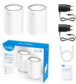 Kompletný Wi-Fi systém Cudy AX1800 (2-pack) biely

 obrázok produktu 2 z 2
