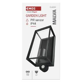 Nástenné svietidlo EMOS Malva ZGH040P, zahradní, E27, IP44, MAX 15W, PIR čierne

 obrázok produktu 3 z 11
