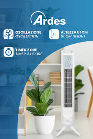 Ventilátor stĺpový Ardes 5T802 biely

 obrázok produktu 5 z 6