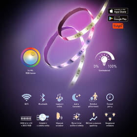 LED pásik RETLUX RSH 107 Wi-Fi smart RGB, 5m biely

 obrázok produktu 6 z 8