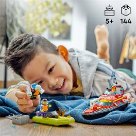 Stavebnica LEGO® City 60373 Hasičská záchranná loď a čln 

 obrázok produktu 6 z 8