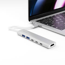 USB Hub Epico UltraHub 6in1 Slim Alu EH20 USB-C strieborný

 obrázok produktu 3 z 3