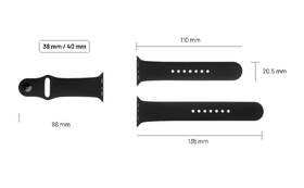 Remienok FIXED Silicone Strap na Apple Watch 38/40/41 mm - marhuľový 

 obrázok produktu 3 z 3