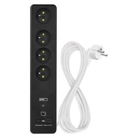 Kábel predlžovací EMOS GoSmart, 4x zásuvka, 1x USB, 1x USB-C, vypínač, meranie spotreby, 2m čierny/biely

 obrázok produktu 1 z 7