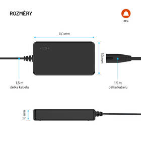 Sieťový adaptér FIXED GaN USB-C, PD 3.0, 65 W + 4x adaptér čierny

 obrázok produktu 18 z 18