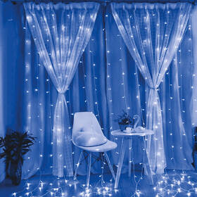 Vianočné osvetlenie ColorWay vnútorné, 300 LED, 3× 3m, 220–240V AC, modrá 

 obrázok produktu 1 z 11