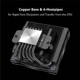 Chladič CPU AKASA Alucia H6LS M2, Low profile, 6 Heatpipes čierny

 obrázok produktu 2 z 6