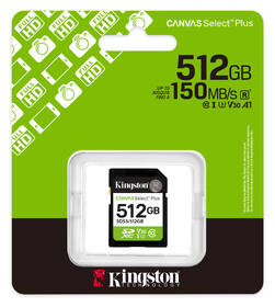 Pamäťová karta Kingston Canvas Select Plus SDXC 512GB UHS-I U3 (R150) čierna

 obrázok produktu 2 z 2
