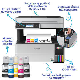 Tlačiareň multifunkčná Epson Eco Tank L6490 biela

 obrázok produktu 3 z 13