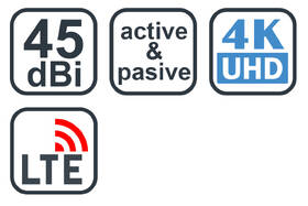 Izbová anténa Evolveo Xany 2A LTE 230/5V, 45dBi aktívna izbová DVB-T/T2, LTE filter 

 obrázok produktu 6 z 6