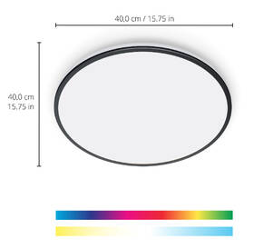 LED stropné svietidlo WiZ Rune Ceiling 21W, RGB čierne

 obrázok produktu 2 z 10