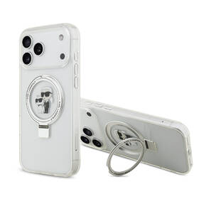 Kryt na mobil Karl Lagerfeld Ringstand Karl and Choupette MagSafe na Apple iPhone 17 Pro Max biely

 obrázok produktu 1 z 7