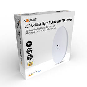 LED stropné svietidlo Solight Plain s PIR sensorom, 18W, 1260lm, 3000K, okrúhle, 33cm biele

 obrázok produktu 5 z 5