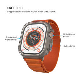 Ochranné puzdro FIXED Pure Watch na Apple Watch Ultra 49mm/Ultra 2 49mm priehľadné

 obrázok produktu 3 z 9