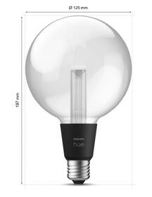 Inteligentná žiarovka Philips G125, 6,8W, E27, White a Color Ambiance 

 obrázok produktu 3 z 4