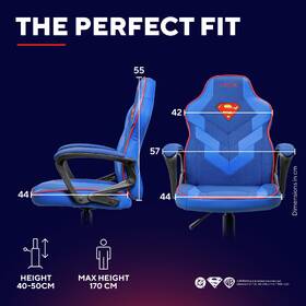 Herná stolička Trust GXT 703SM REVVO Kids Superman modrá

 obrázok produktu 6 z 8