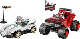 Stavebnica LEGO® Sonic the Hedgehog™ 77118 Silver a jeho auto vs. Knuckles a jeho monster truck 

 obrázok produktu 1 z 9