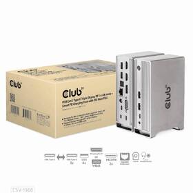 Dokovacia stanica Club3D USB-C, Triple Display DP 1.4, PD Charging Dock 120 W sivá

 obrázok produktu 2 z 6