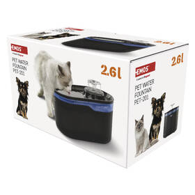 Inteligentná fontána EMOS Pet Care, 2,6 l čierna

 obrázok produktu 16 z 18