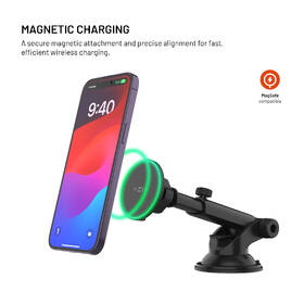 Držiak na mobil FIXED MagRound 2 XL, MagSafe, 15W, Qi2 čierny

 obrázok produktu 3 z 12