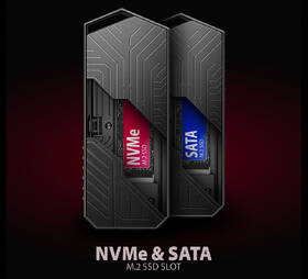 Externý rámček Axagon GAME box, USB-C 10Gbps - NVMe & SATA SSD  M.2 čierny

 obrázok produktu 4 z 9