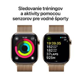 Inteligentné hodinky Apple GPS + Cellular 46mm zlatý titán - zlatý milánsky ťah - S/M 

 obrázok produktu 3 z 8