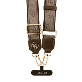 Popruh na krk Guess Crossbody PU 4G Metal Logo hnedý

 obrázok produktu 2 z 3
