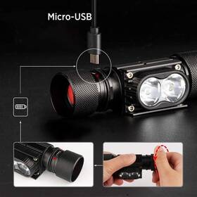 Čelovka Solight 650 lm, Li-Ion, USB 

 obrázok produktu 6 z 6