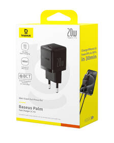 Nabíjačka do siete Baseus Palm 20W USB-C PD QC 3.0 čierna

 obrázok produktu 12 z 13