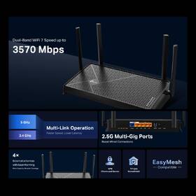 Router TP-Link Archer BE230 čierny

 obrázok produktu 3 z 10