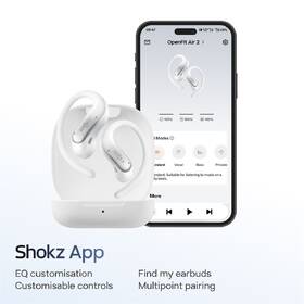 Slúchadlá Shokz OpenFit Air 2, Bluetooth biela

 obrázok produktu 8 z 12