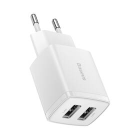 Nabíjačka do siete Baseus 2U 10,5W, 2x USB biela

 obrázok produktu 3 z 9