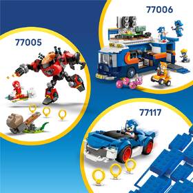Stavebnica LEGO® Sonic the Hedgehog™ 77118 Silver a jeho auto vs. Knuckles a jeho monster truck 

 obrázok produktu 6 z 9