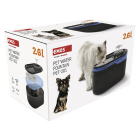 Inteligentná fontána EMOS Pet Care, 2,6 l čierna

 obrázok produktu 17 z 18