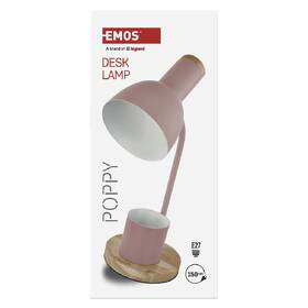 Stolná lampa EMOS Poppy, max. 25 W, žiarovka E27, IP20 ružová

 obrázok produktu 6 z 8