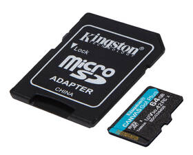 Pamäťová karta Kingston MicroSDXC 64GB UHS-I U3 (170R/70W) + adaptér 

 obrázok produktu 1 z 2