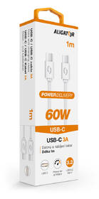 Kábel Aligator Power 60W, USB-C/USB-C, 3A, 1m biely

 obrázok produktu 1 z 3
