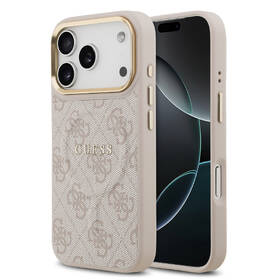 Kryt na mobil Guess PU Leather 4G Gold Frame MagSafe na Apple iPhone 17 Pro ružový

 obrázok produktu 1 z 7