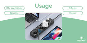 Kábel predlžovací Viking 5× zásuvka, 1× USB, 2× USB-C, 1,5m čierny

 obrázok produktu 3 z 5