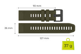 Remienok Mobile Origin Easy Strap Watch 26mm zelený

 obrázok produktu 3 z 6