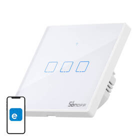 Vypínač Sonoff Smart WiFi + RF 433 T2 EU TX (3-channel) biely

 obrázok produktu 3 z 4