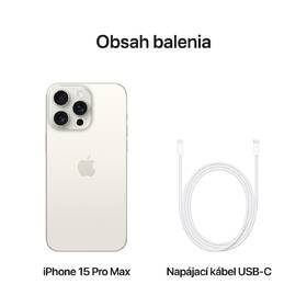Mobilný telefón Apple iPhone 15 Pro Max 256GB biely titán 

 obrázok produktu 7 z 8