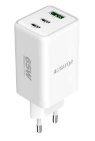 Nabíjačka do siete Aligator Power Delivery 65W, GaN, 1× USB-A + 2× USB-C biela

 obrázok produktu 1 z 1