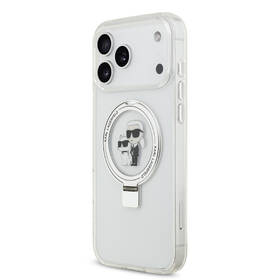 Kryt na mobil Karl Lagerfeld Ringstand Karl and Choupette MagSafe na Apple iPhone 17 Pro Max biely

 obrázok produktu 2 z 7