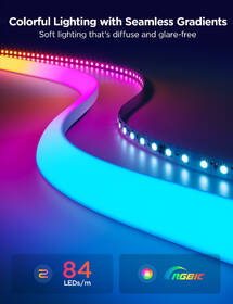 LED pásik Govee Neón MATTER LED, RGBIC, 5m biely

 obrázok produktu 2 z 9