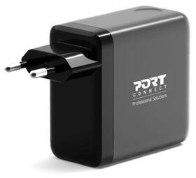 Nabíjačka do siete PORT CONNECT GaN2 140W, OLED displej, 2x USB-C PD 3.1 a USB-A QC 3.0 čierny

 obrázok produktu 1 z 9