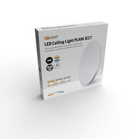 LED stropné svietidlo Solight Plain, 3CCT, 24W, 1920lm, 3000K, 4000K, 6000K, okrúhle, 38cm biele

 obrázok produktu 4 z 4