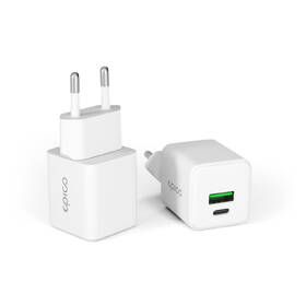 Nabíjačka do siete Epico UltraBoost GaN 20W 1x USB-A/1x USB-C biela

 obrázok produktu 3 z 3