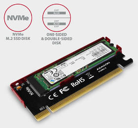Adaptér Axagon PCEM2-S, PCIe x16 - M.2 NVMe M-key červený

 obrázok produktu 1 z 5