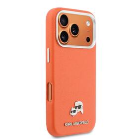 Kryt na mobil Karl Lagerfeld PU Karl and Choupette Heads Pins MagSafe na Apple iPhone 17 Pro Max oranžový

 obrázok produktu 3 z 6
